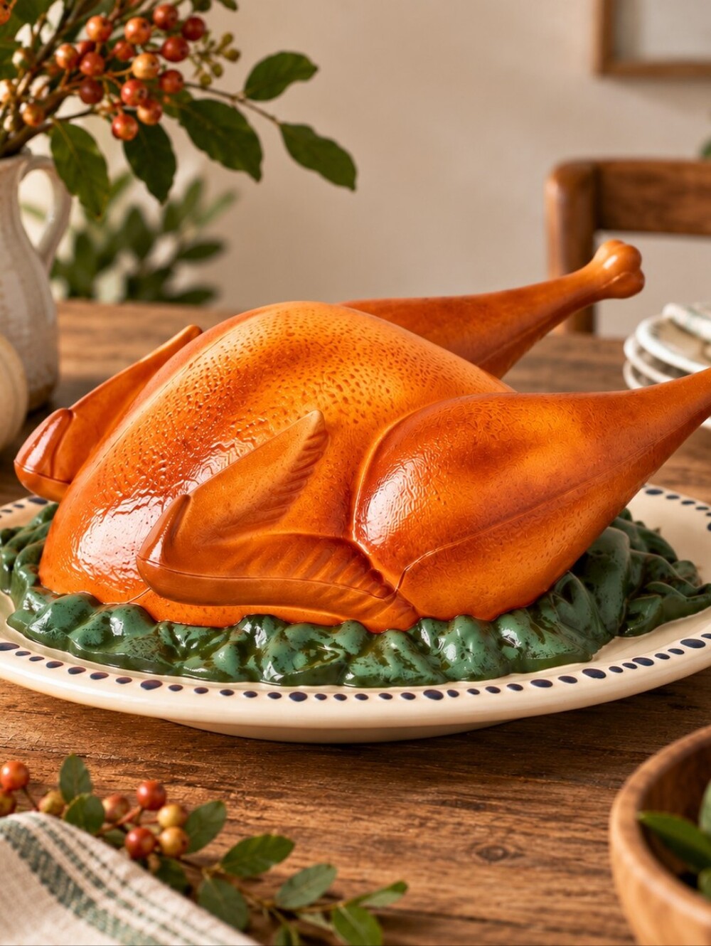 New Turkey Blow Mold Thanksgiving John Derian Collectible Home Decor Kitchy